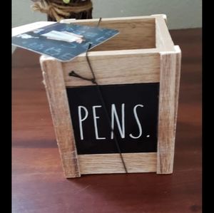 Rae Dunn wood pens holder